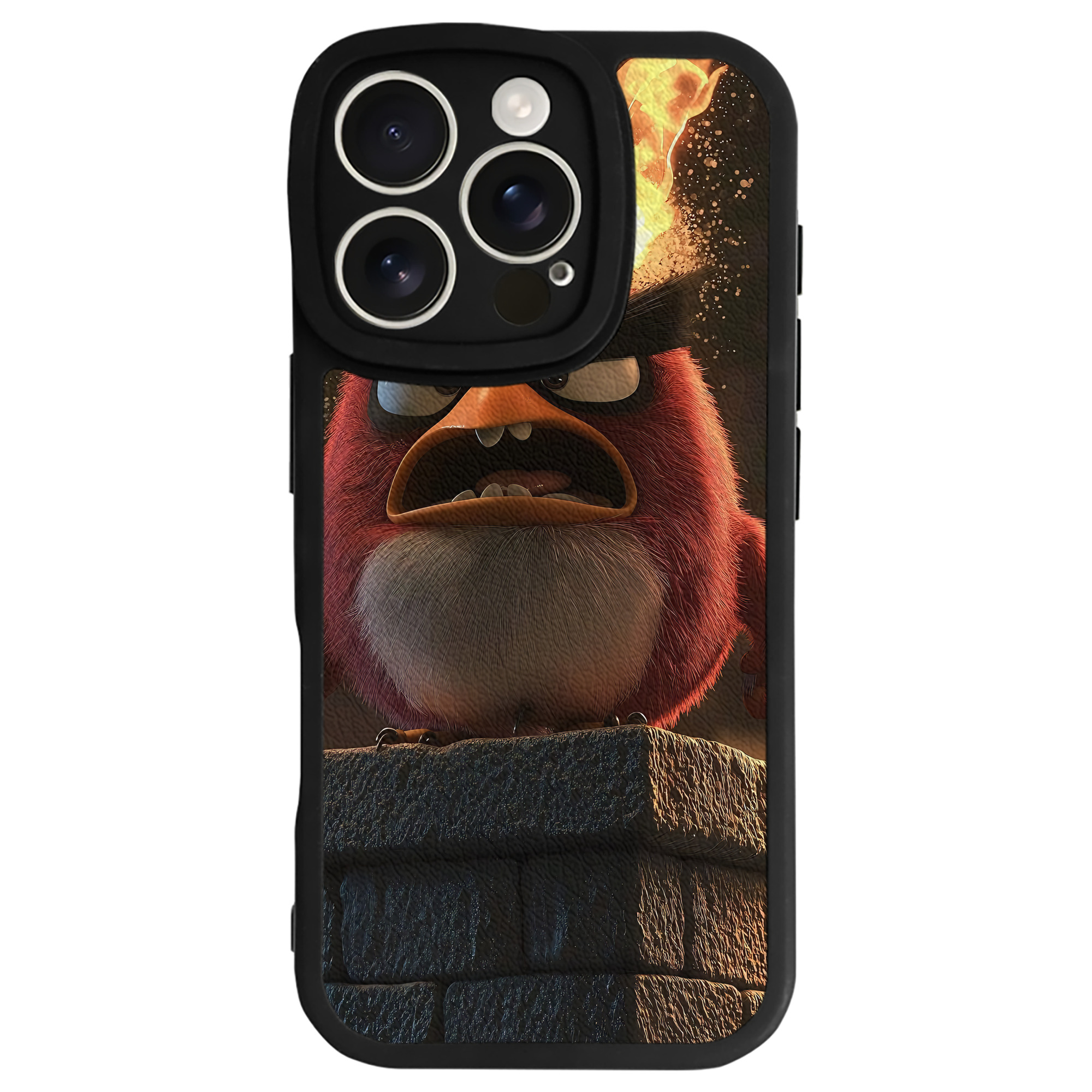 （画像用） Angry Birds アングリーバード 【iPhone 16シリーズ対応】シリコンスマホケース（レザー調） 材質：シリコン